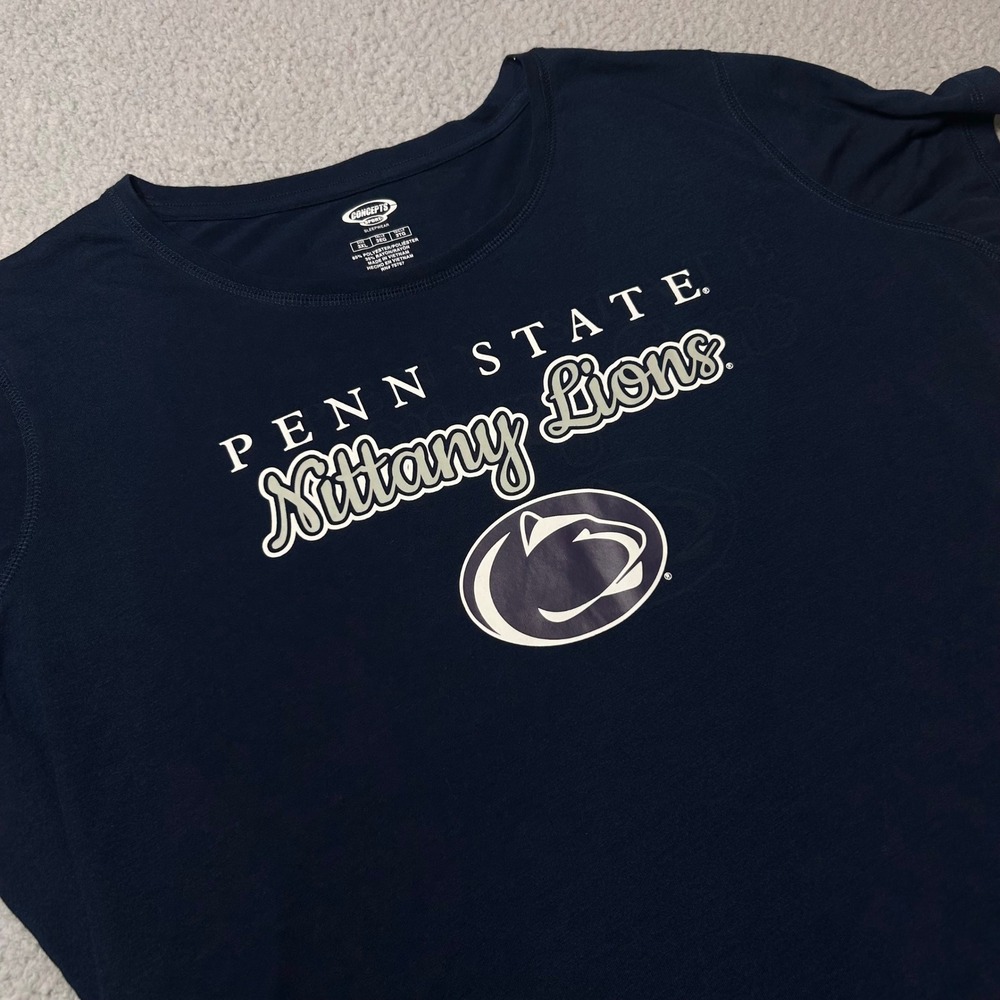 New Penn State Nittany Lions Sleep Shirt Womens 3XL Blue Concepts Sport‎ Top Tee